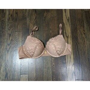 Soma Embraceable Push-Up Bra Size 40B Mauve Lace Padded Underwire Front Closure